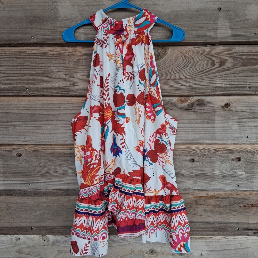 Shein Curve Halter Ruffle Top - Picture 6 of 9